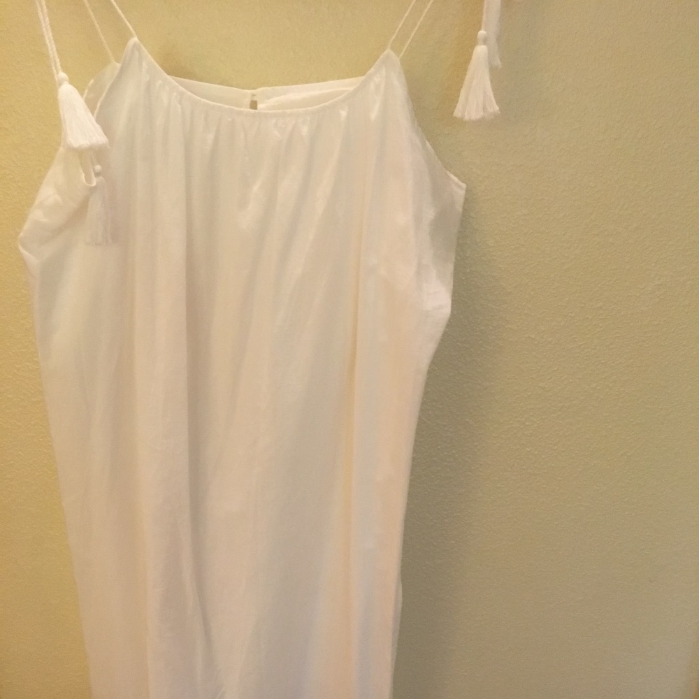 WHITE COTTON DRESS/NSR WHITE DRESS/SUNDRESS WHITE